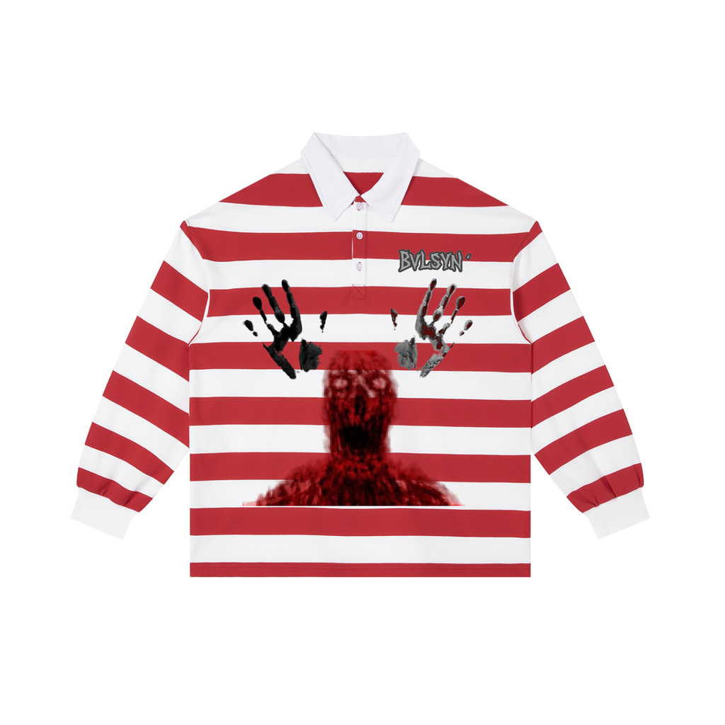 Color Block Stripe Polo Shirt