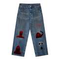 Vintage Wash Baggy Denim Jeans