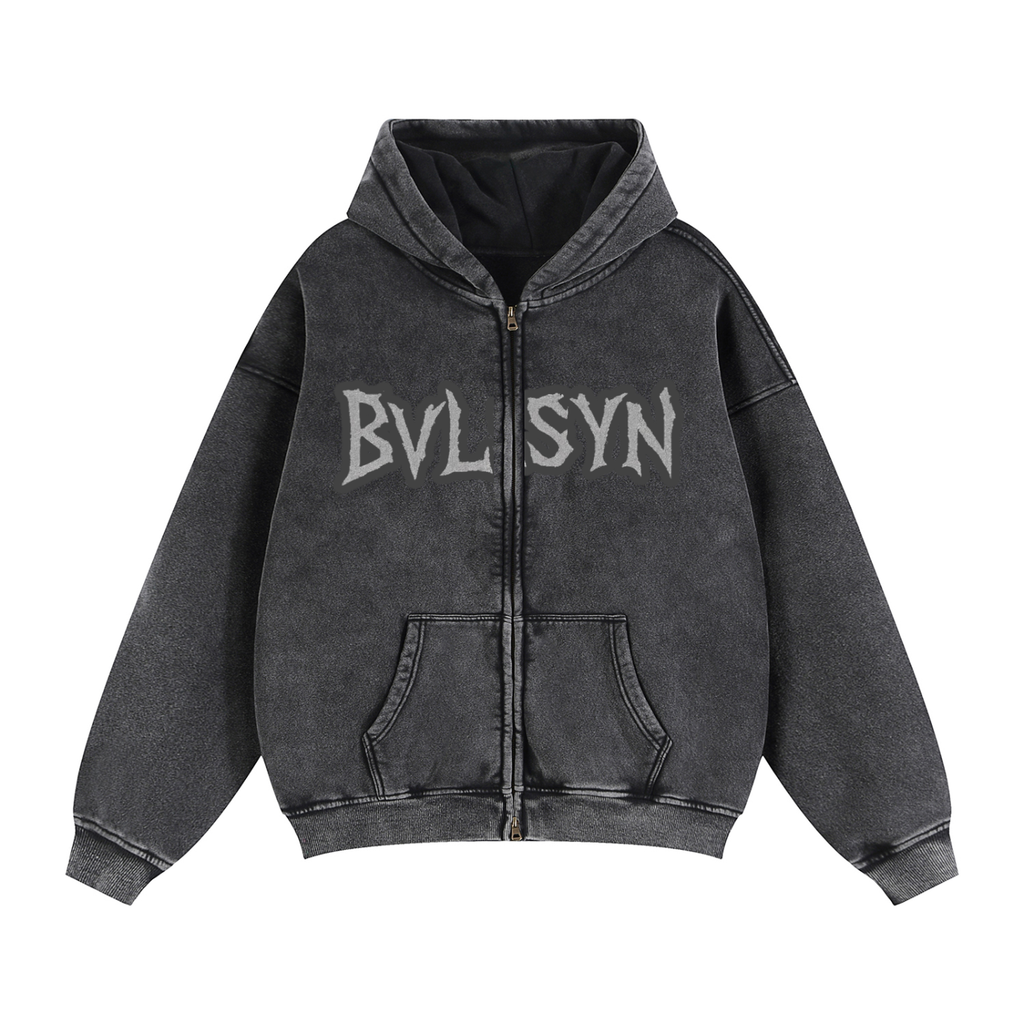 Zip-Through Boxy Fleece Hoodie