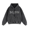 Zip-Through Boxy Fleece Hoodie