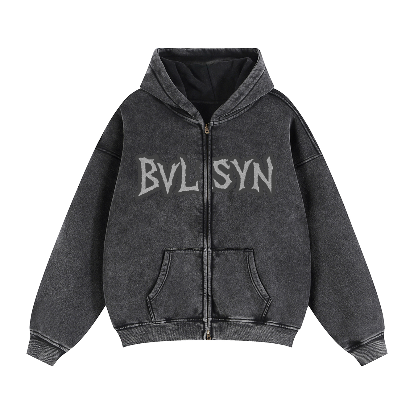 Zip-Through Boxy Fleece Hoodie