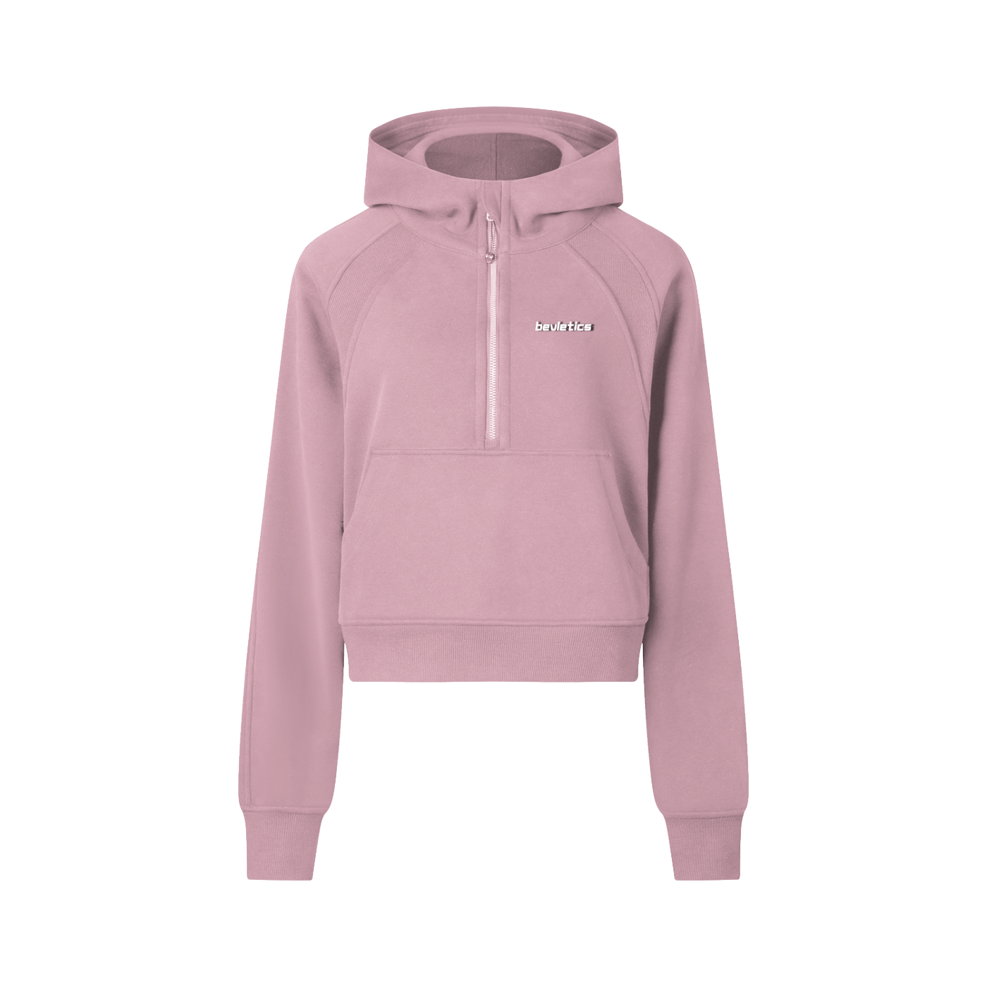 Bevletics Cropped Quarter-Zip Hoodie