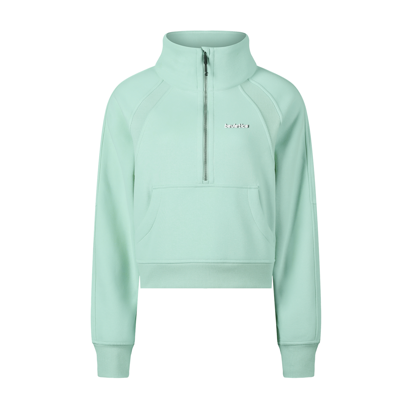 Bevletics Cropped Half-Zip Sweatshirt