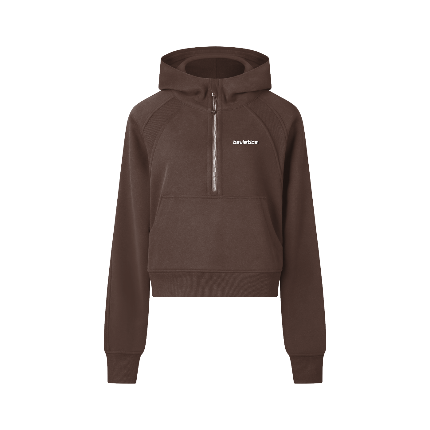Bevletics Cropped Quarter-Zip Hoodie