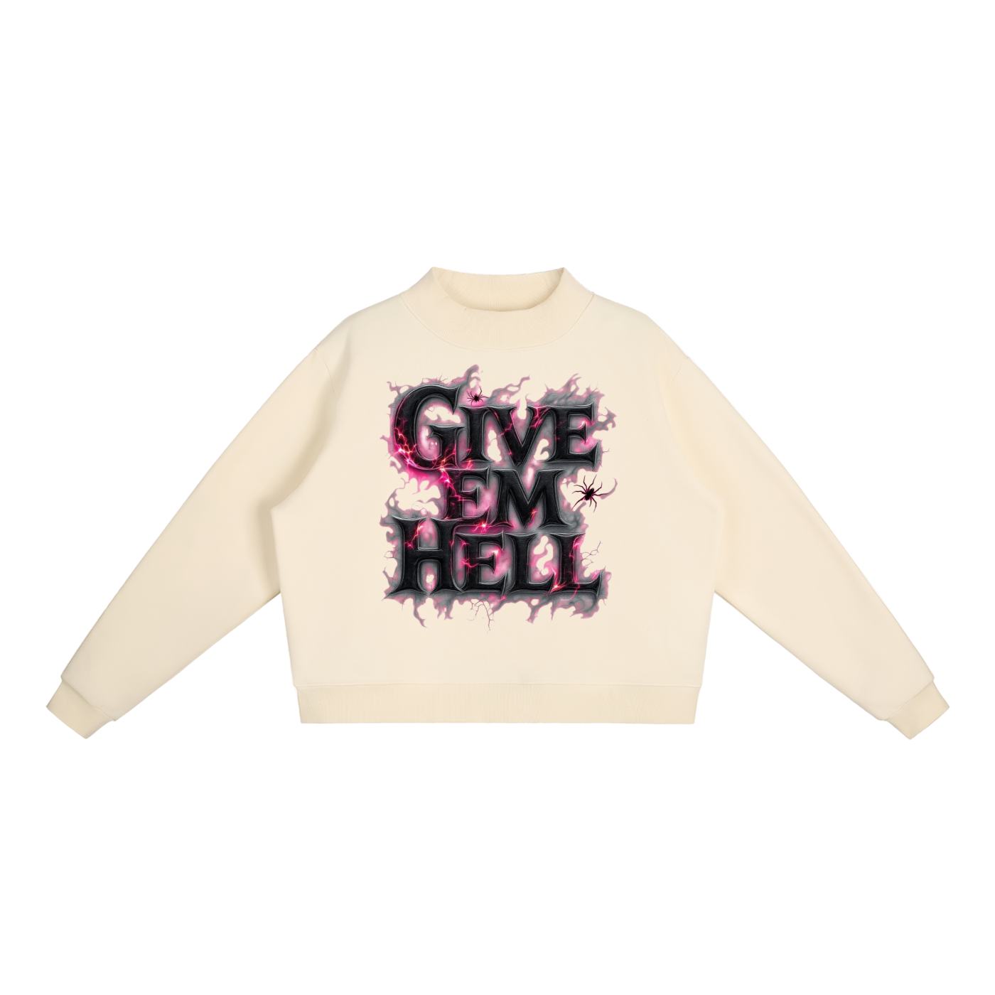Essential Fleece Mock-Neck Crew Sweatshirt
