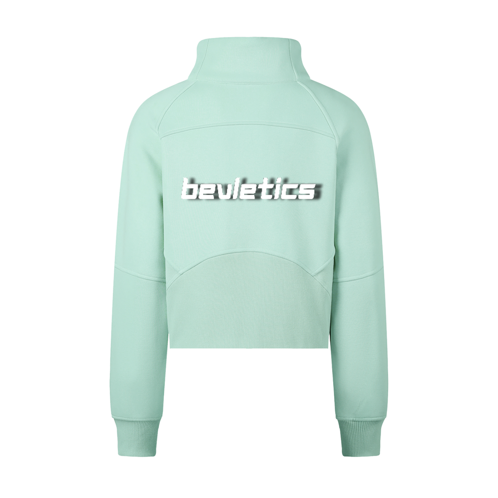 Bevletics Cropped Half-Zip Sweatshirt