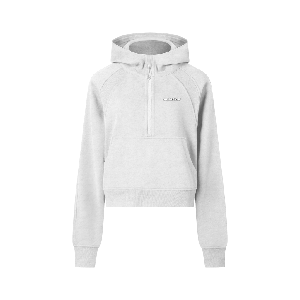 Bevletics Cropped Quarter-Zip Hoodie