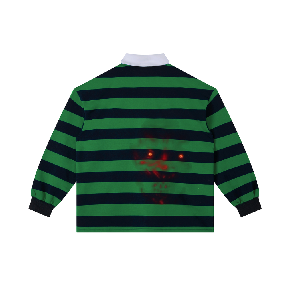 Color Block Stripe Polo Shirt