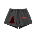PRETTY GIRLS GO TO HELL Snow Washed Raw Edge Drawstring Shorts