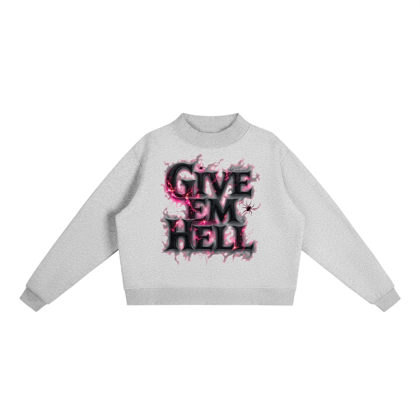 Essential Fleece Mock-Neck Crew Sweatshirt