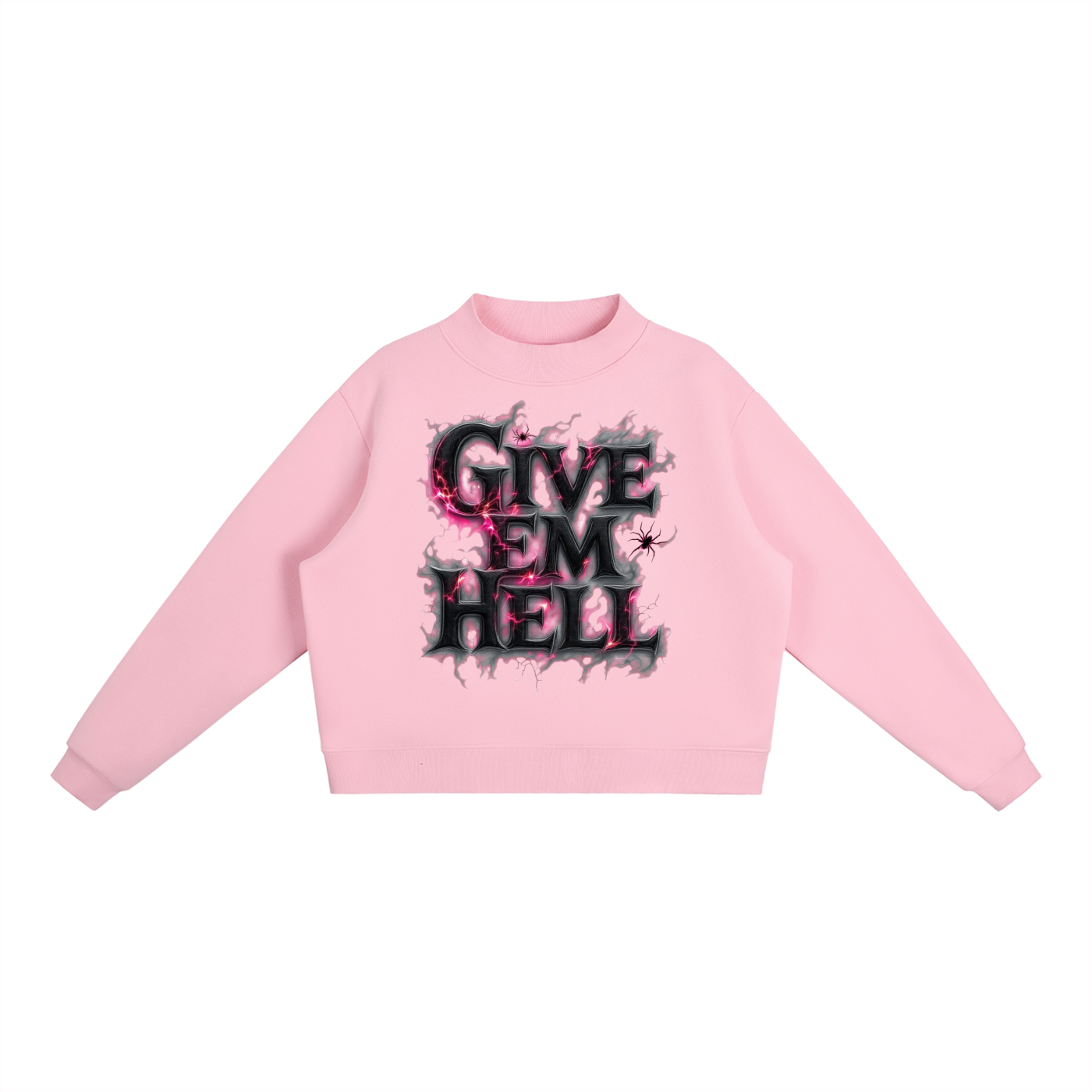 Essential Fleece Mock-Neck Crew Sweatshirt