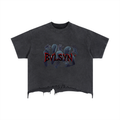 Vintage Wash Boxy Distressed Hem T-Shirt