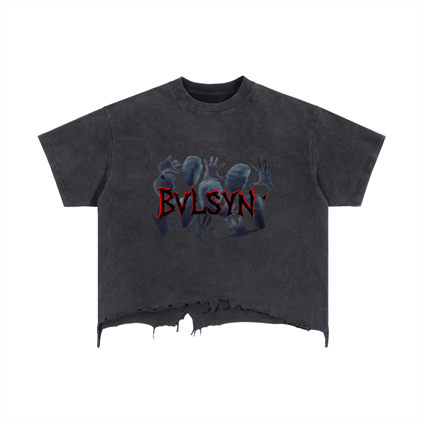 Vintage Wash Boxy Distressed Hem T-Shirt