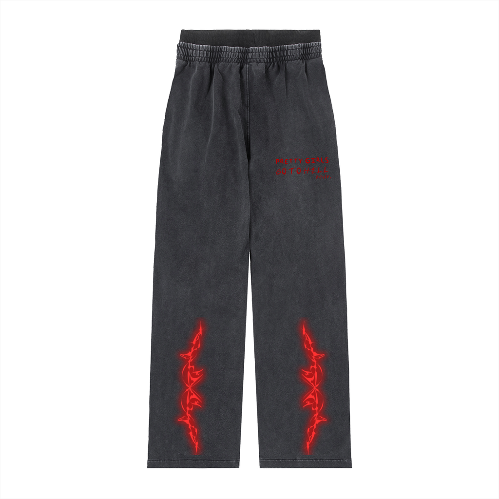 PRETTY GIRLS GO TO HELL Vintage Washed Waist Pants