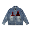 Vintage Wash Zip Up Denim Jacket