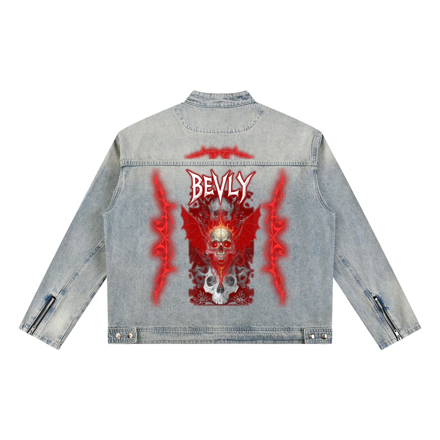 Vintage Wash Zip Denim Jacket