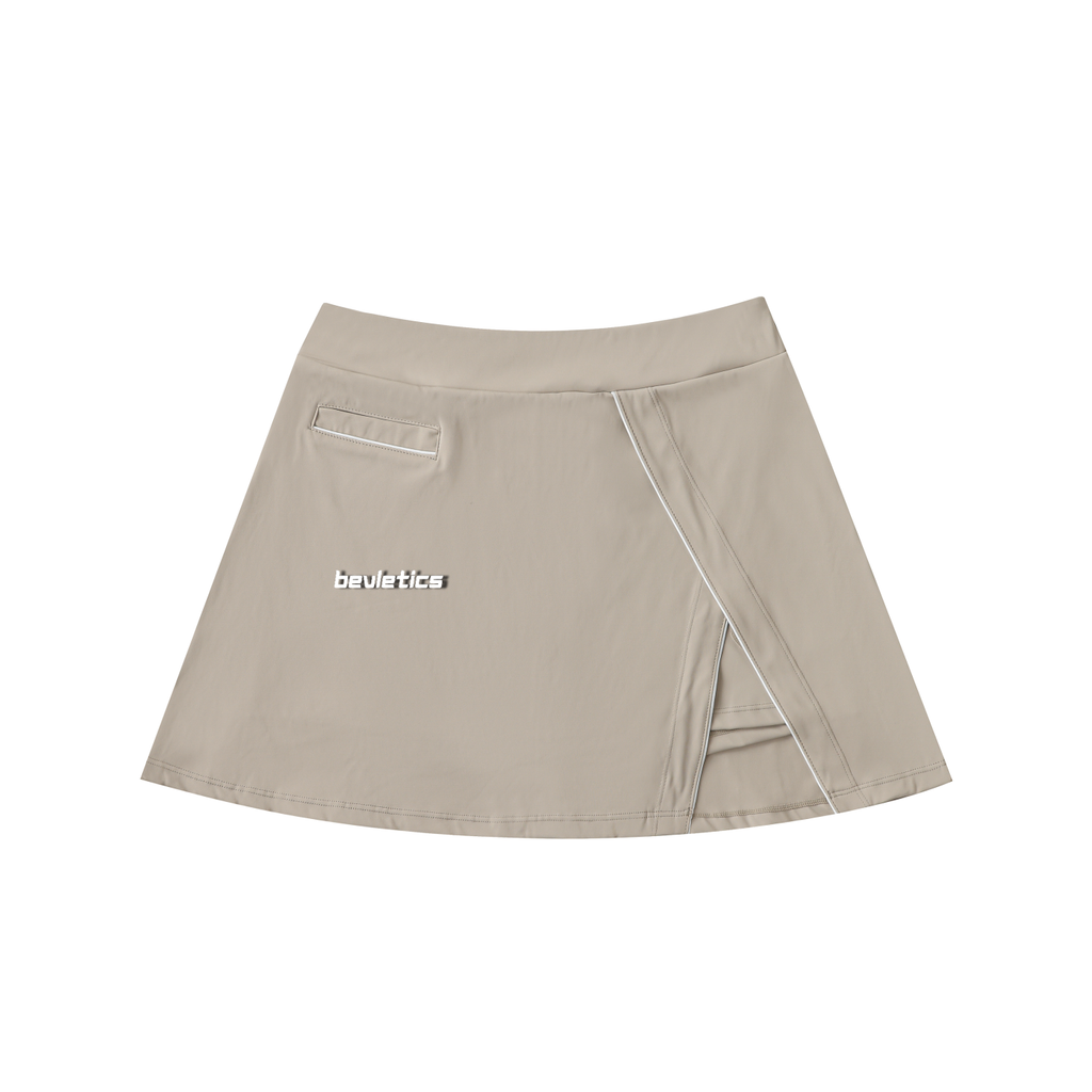 Bevletics High-Waist Pocketed A-Line Skirt
