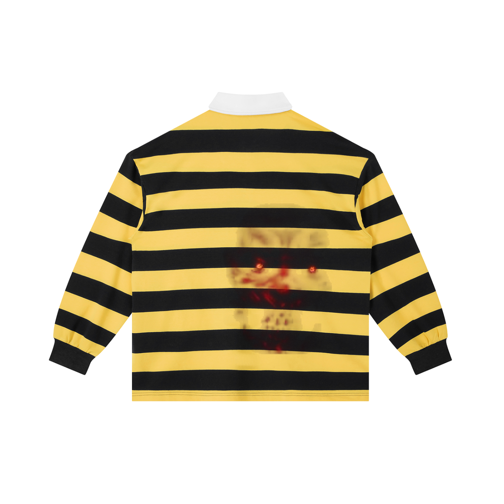 Color Block Stripe Polo Shirt