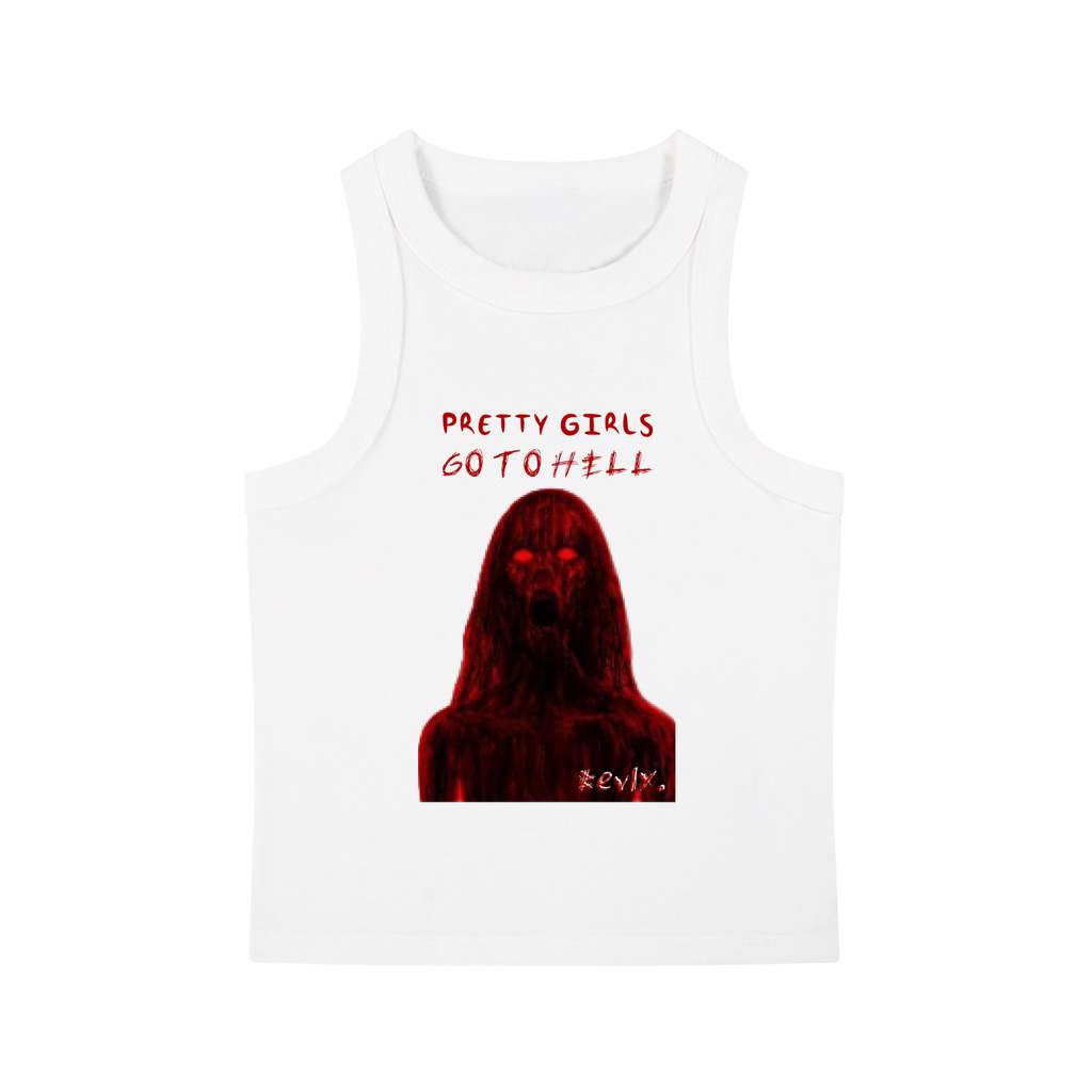 PRETTY GIRLS GO TO HELL Snow Washed Tank Top