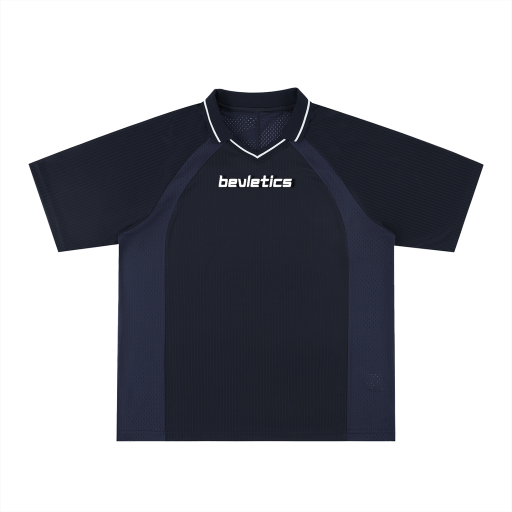 Striped V-Neck Soccer Jersey