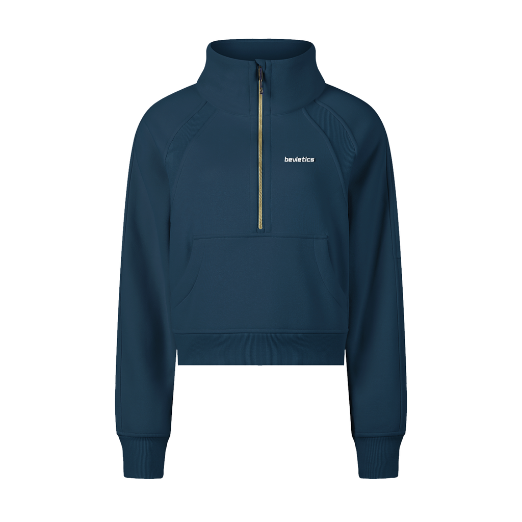 Bevletics Cropped Half-Zip Sweatshirt