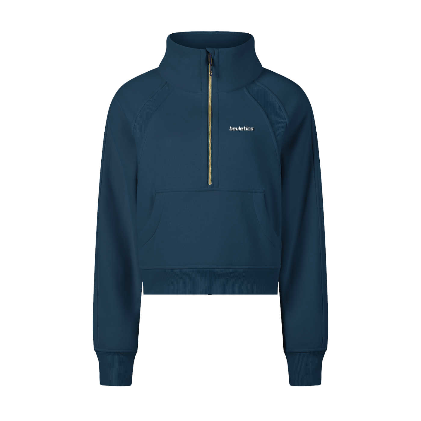 Bevletics Cropped Half-Zip Sweatshirt