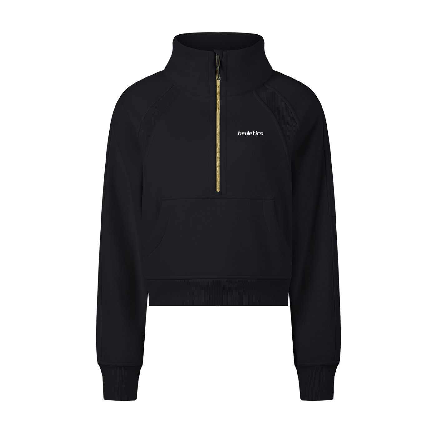 Bevletics Cropped Half-Zip Sweatshirt
