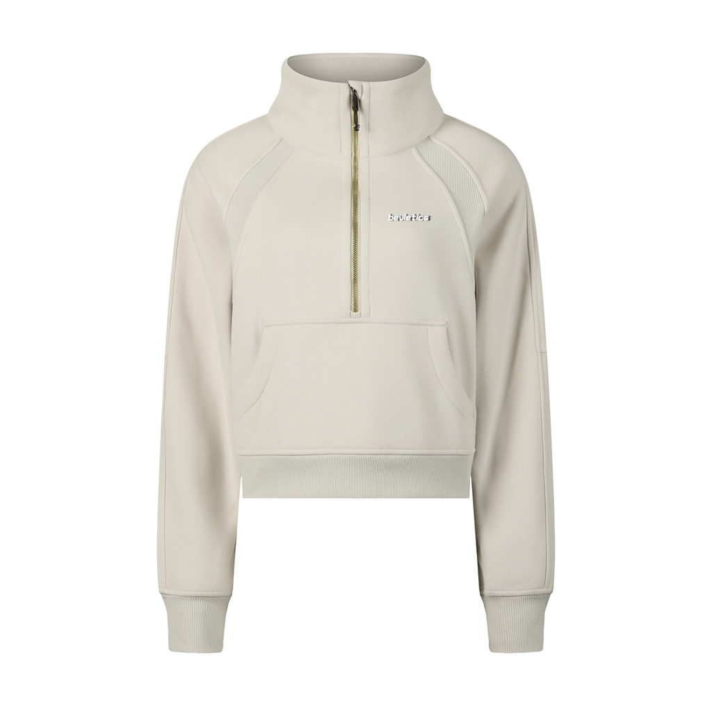 Bevletics Cropped Half-Zip Sweatshirt