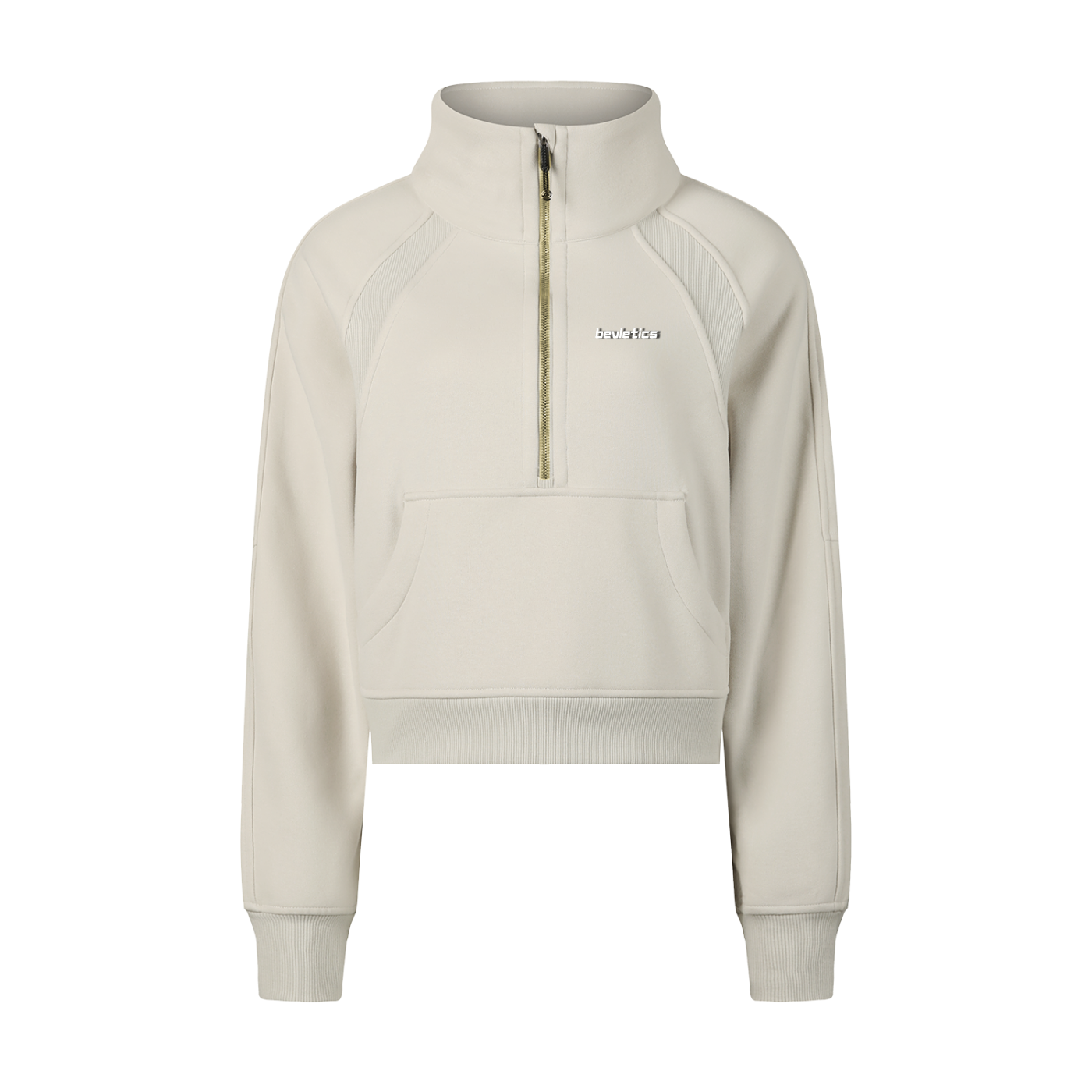 Bevletics Cropped Half-Zip Sweatshirt