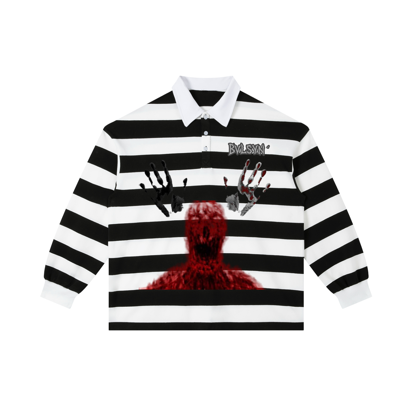 Color Block Stripe Polo Shirt