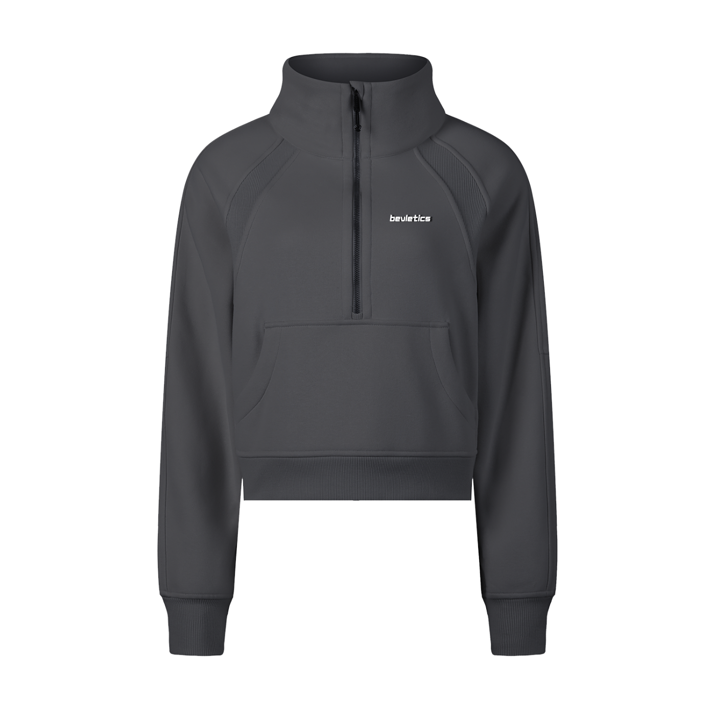 Bevletics Cropped Half-Zip Sweatshirt