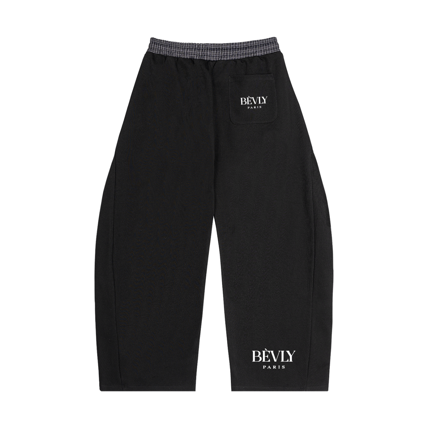 Plaid Waistband Barrel Sweatpants