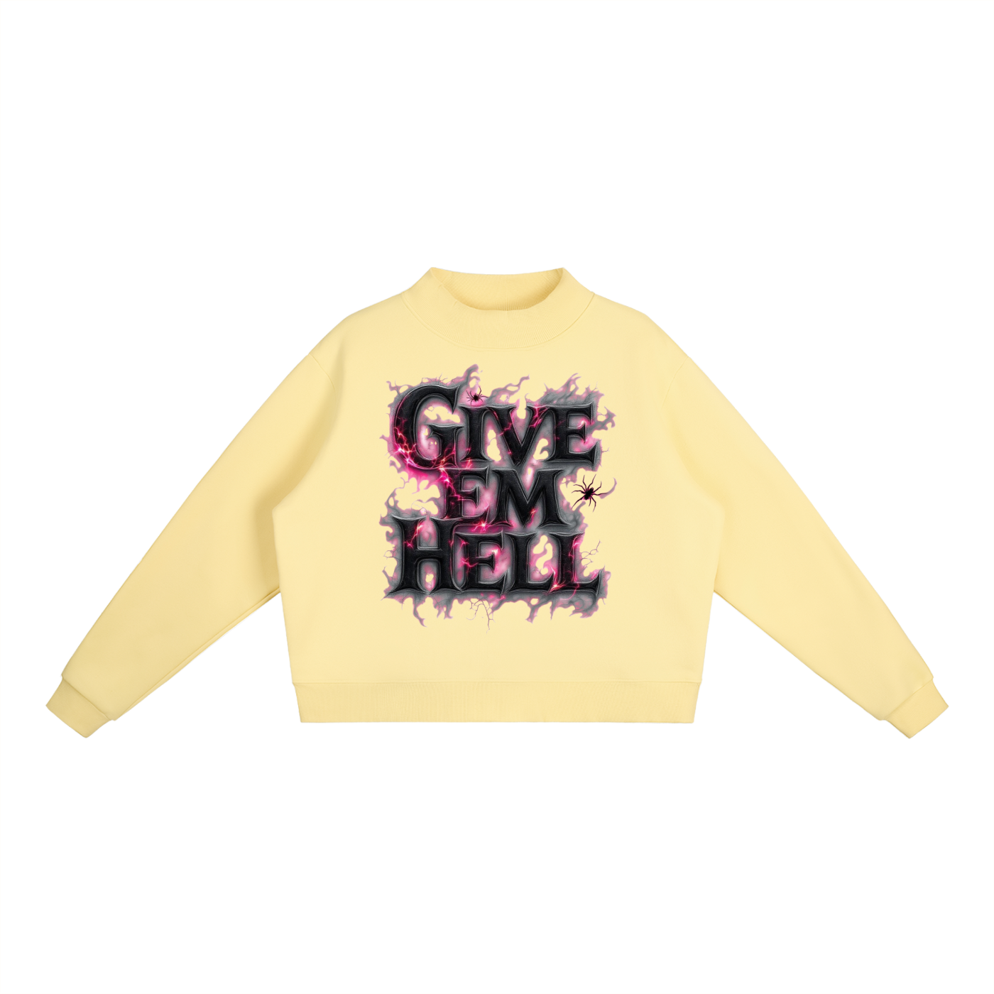 Essential Fleece Mock-Neck Crew Sweatshirt