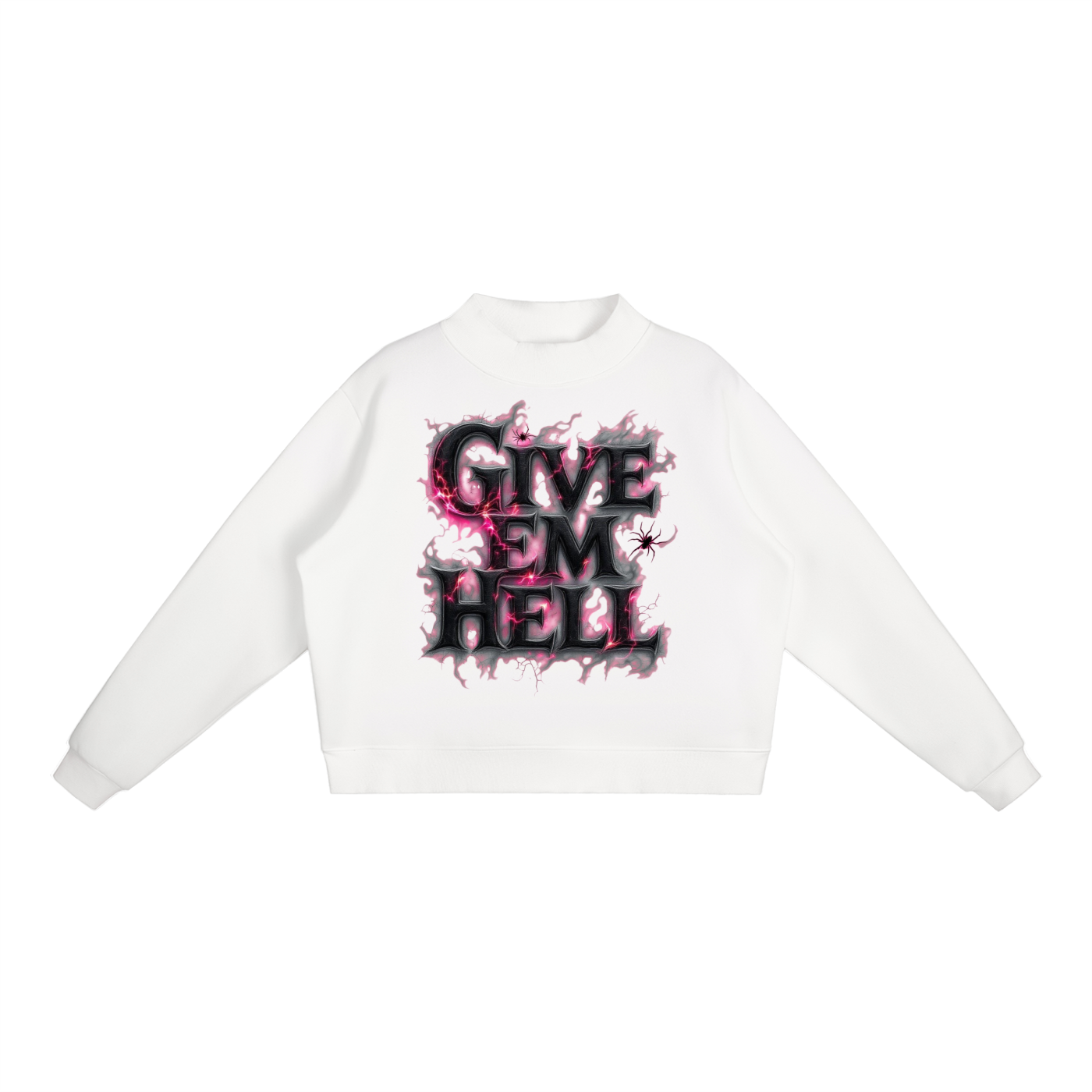Essential Fleece Mock-Neck Crew Sweatshirt