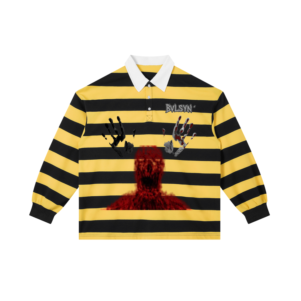 Color Block Stripe Polo Shirt