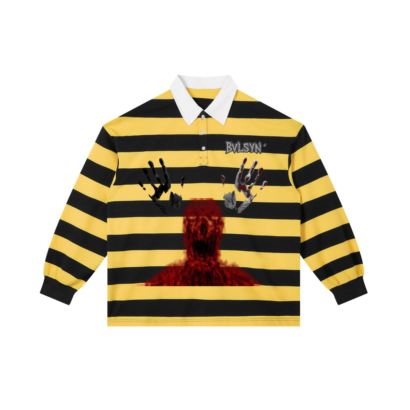 Color Block Stripe Polo Shirt