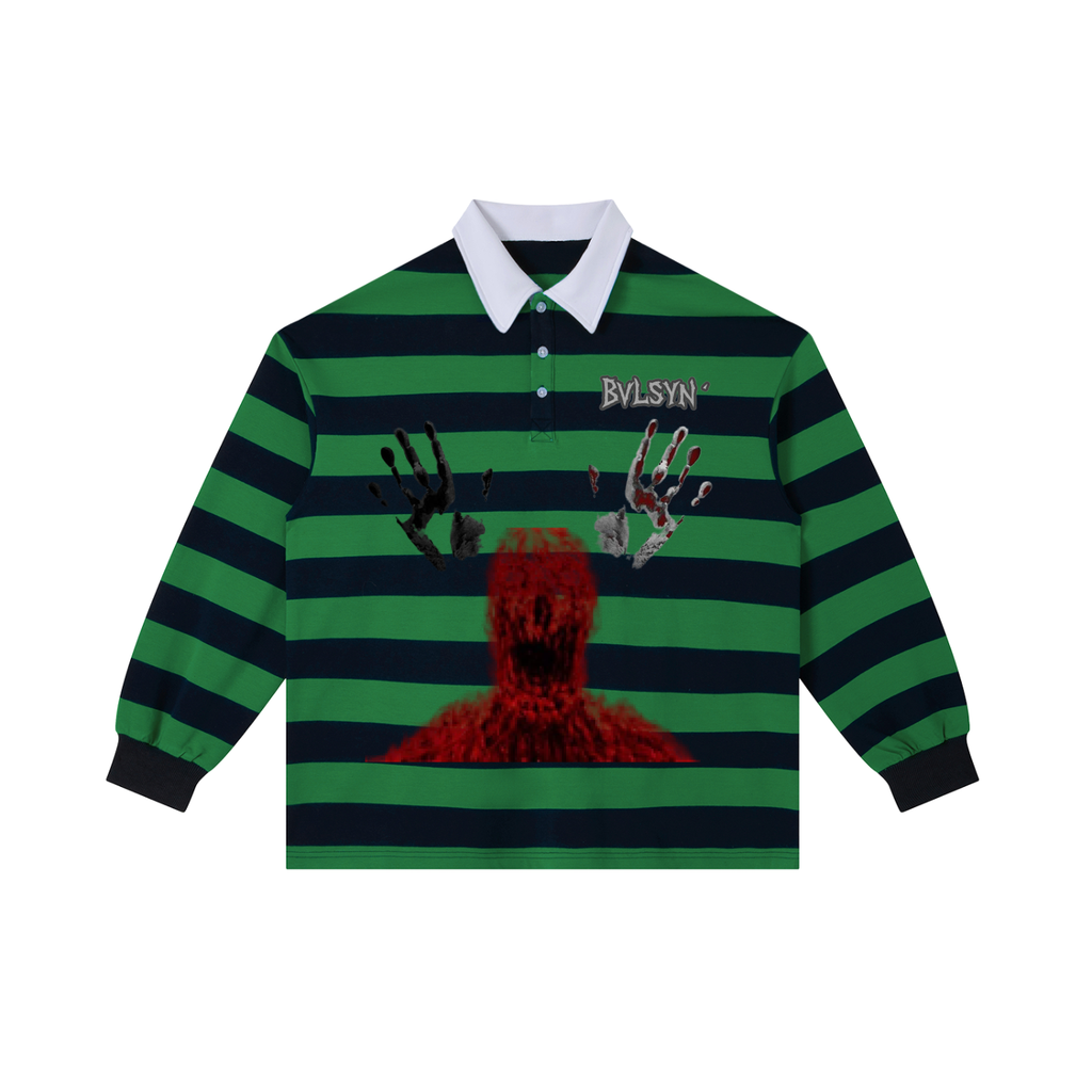 Color Block Stripe Polo Shirt