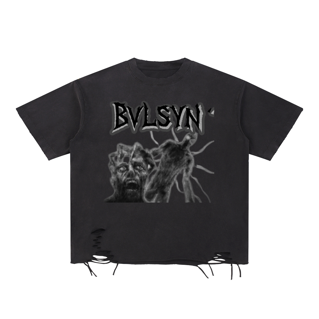 SYNNER Snow Washed Raw-Hem T-Shirt