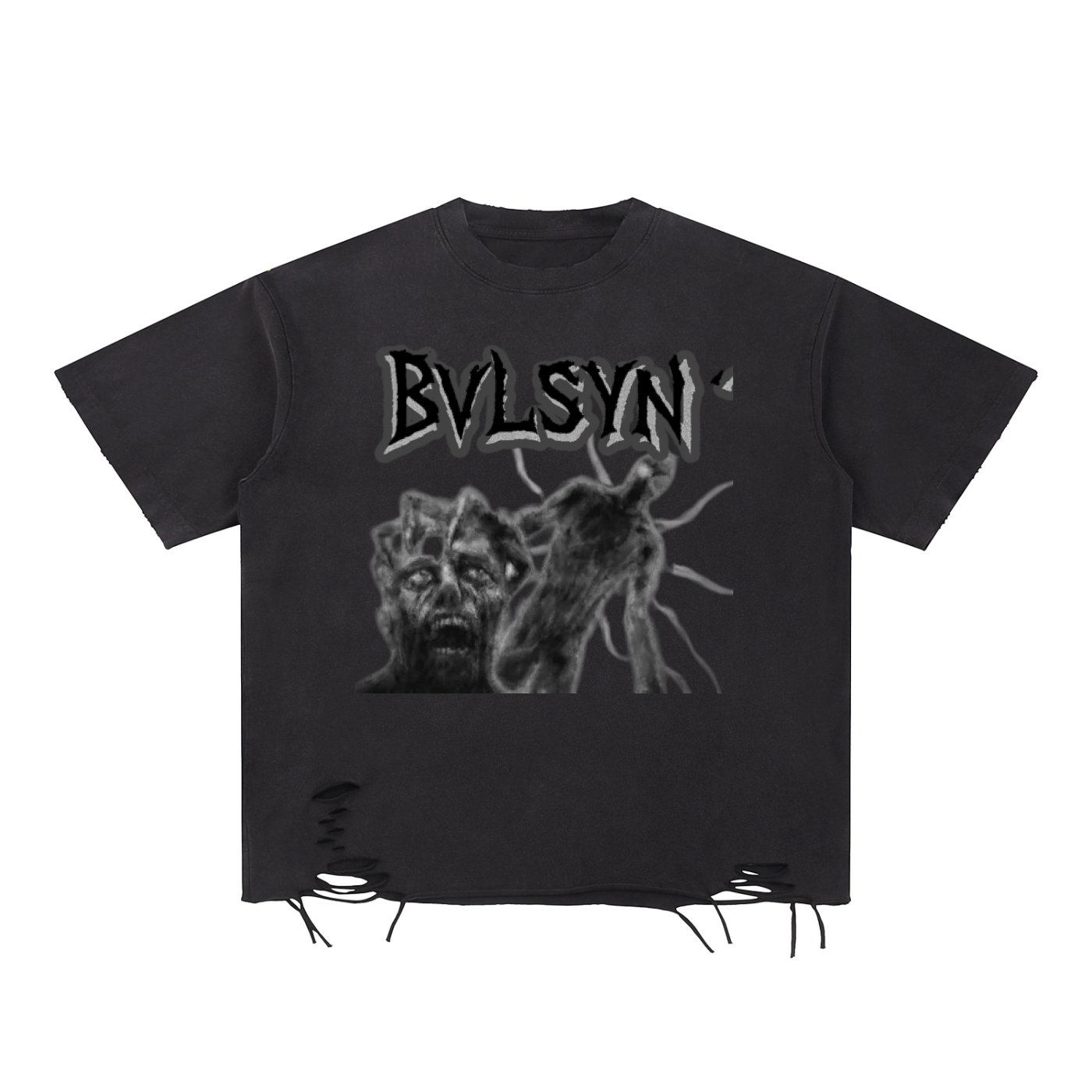 SYNNER Snow Washed Raw-Hem T-Shirt